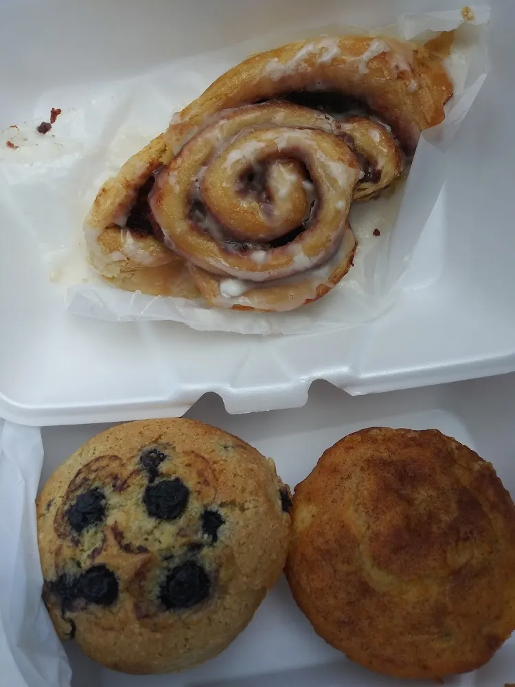 Homemade Cinnamon Rolls Blueberry and Apple Muffins